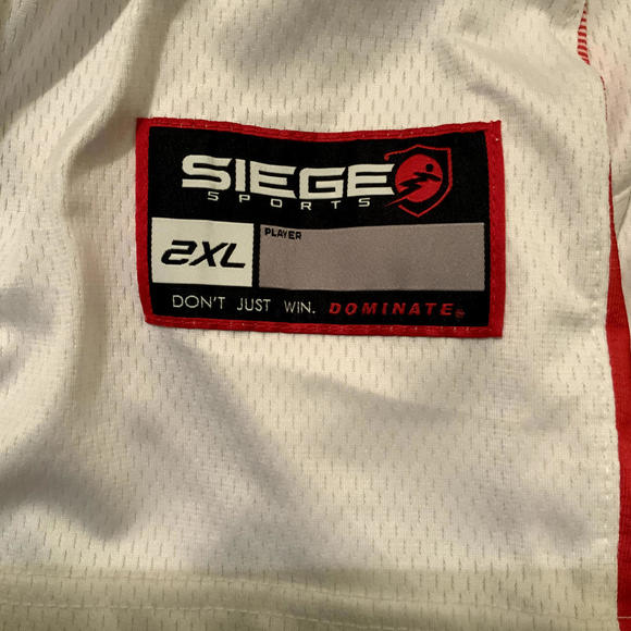 VSA Baseball Jersey V-Neck Button Up Patriotic Short Sleeve Mens 2X White - Picture 6 of 6